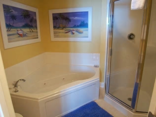 Jetted tub and shower, Master Bedroom