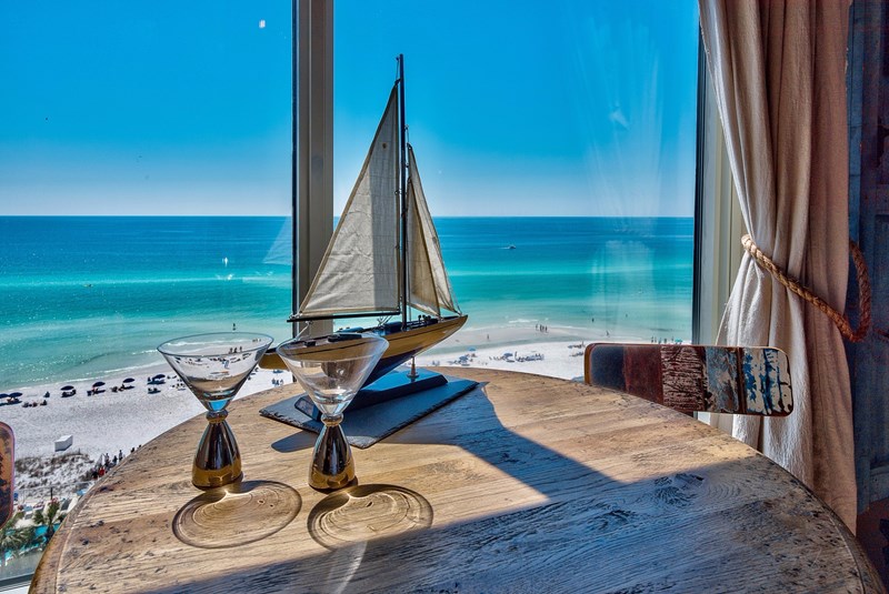 Enjoy a cup of coffee or glass of wine or work while watching friends and family on the beach...