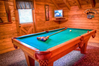 Game room with private deck