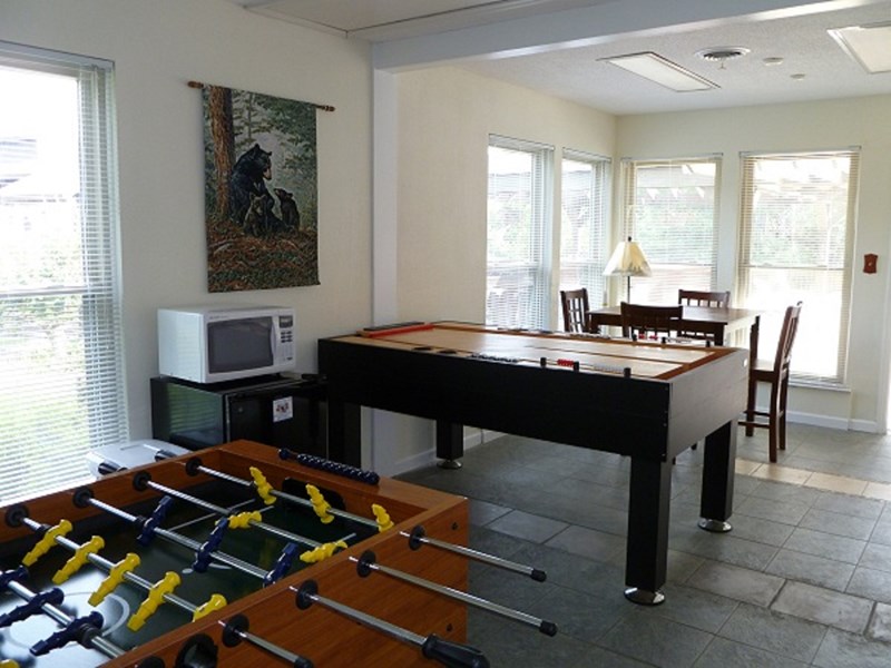Game room at the pool area