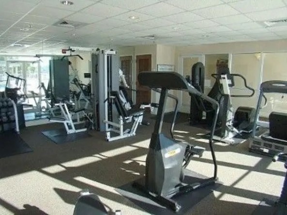 Fitness room is on the first floor