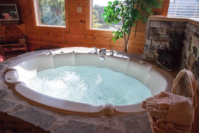 Two can enjoy this Jacuzzi