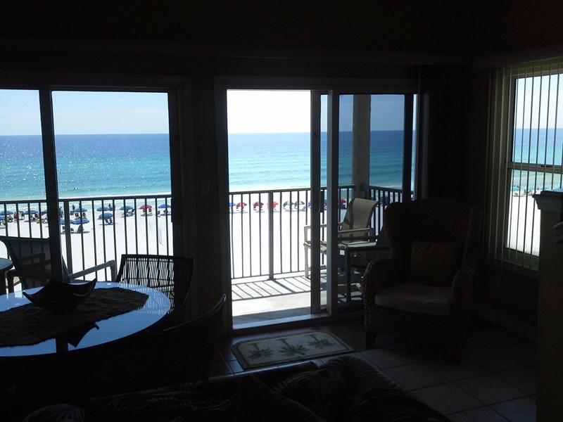 View of Gulf of Mexico from Inside #412 Windancer - West Window for Added Gulf Views
